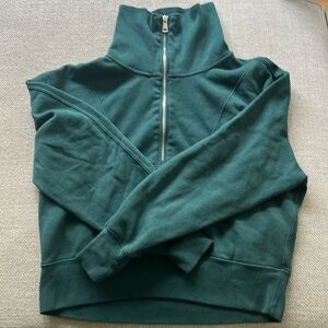 Cropped Abercrombie half zip sweatshirt